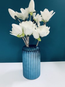 Wazon szklany turkusowy 26