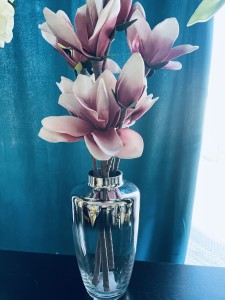 Wazon szklany  srebrny 25