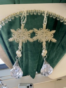 Śnieżka złota   brokat z diamencikiem kpl 2szt. 18   