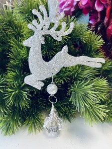 Zawieszka jeleń  srebrna kpl 2szt.  18