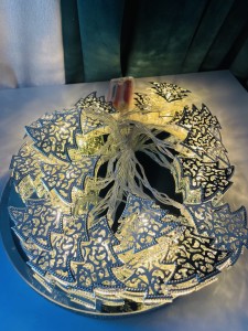 Girlanda Srebrne choinki ciepłe