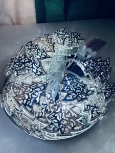 Girlanda Srebrne choinki zimne 