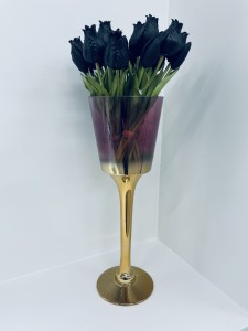 Wazon- kielich złoto bordowy 40