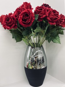 Wazon czarny szklany 45