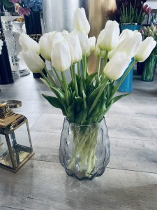 Tulipan gumowy biało-zielony 46