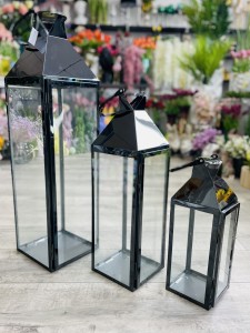 Zestaw lampionów czarnych 3szt. 