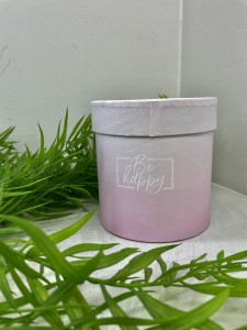 Pudełko różowe ombre „be happy”