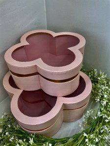 Zestaw pudełek marokańska koniczyna pudrowy róż