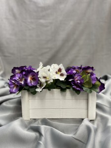 Rynienka drewniana biała 13