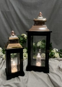 Zestaw lampionów drewnianych 2szt 