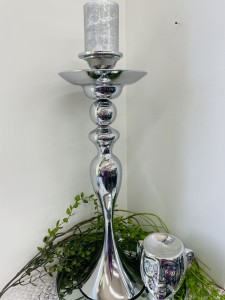 Świecznik srebrny