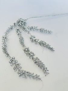 Gałązka srebrna brokat 95