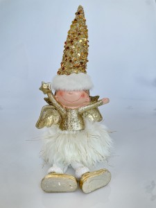 Aniołek dziewczynka cekinowa złota  25