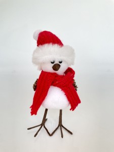 Ptaszek w czerwonej czapce  i szaliku 18 