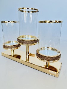 Świecznik złoty   na 3 świece 26