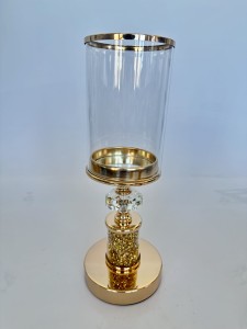 Świecznik  złoty   z pirytem 33 