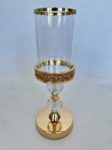 Świecznik  złoty  2 kule 33