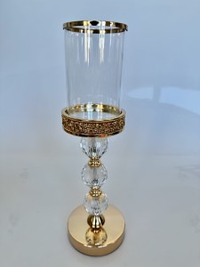 Świecznik  złoty  3 kule 39