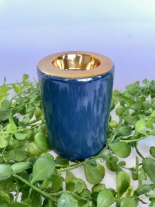Świecznik tuba granatowy 10