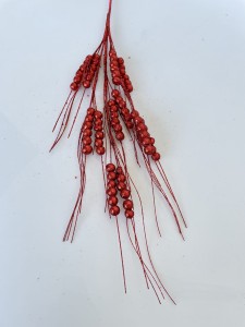 Gałązka Brokat-  czerwony 86