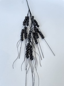 Gałązka Brokat-  czarny 86