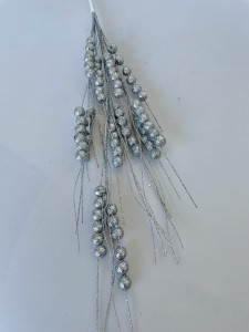 Gałązka Brokat-  srebrny 86