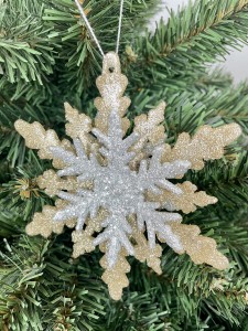 Zawieszka gwiazda złoto-srebrna kpl 2szt 