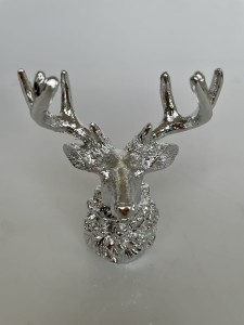 Głowa renifera srebrna 12