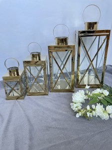 Zestaw lampionów złotych 4szt