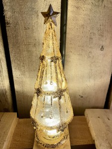 Choinka led złota 23