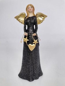 Anioł czarny brokat 21