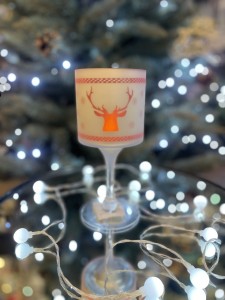 Świecznik Kielich srebrno-czerwony 20