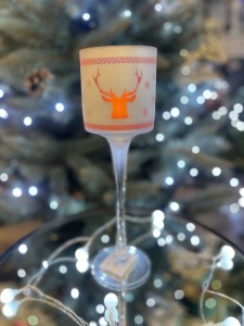 Świecznik Kielich srebrno-czerwony 30