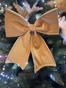 Kokarda beżowa welurowa 30