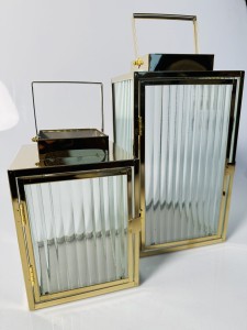 Zestaw lampionów złotych  2szt 