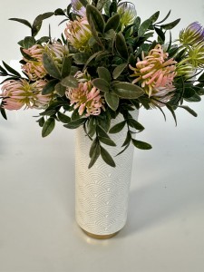 Wazon biało złoty 25