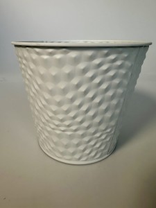 Donica metalowa biała 16