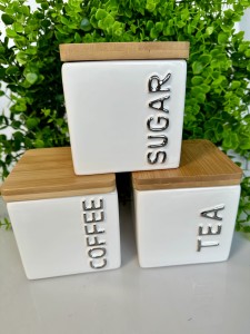 Zestaw pojemników ceramicznych  12