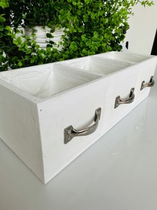 Skrzynka   drewniana  biała 37