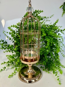 Lampion klatka złota  45