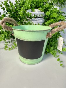 Donica metalowa zielona 14