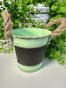 Donica metalowa zielona 12
