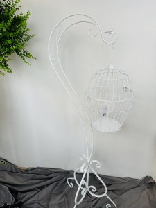 Lampion klatka biały 138