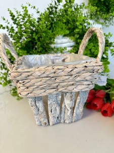 Osłonka  drewniana biała Kora 17