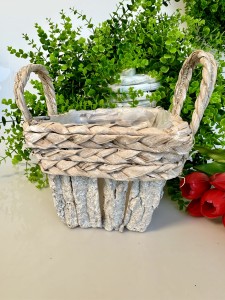 Osłonka  drewniana biała Kora 15