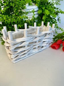 Rynienka drewniana biała 13