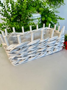 Rynienka drewniana biała 14