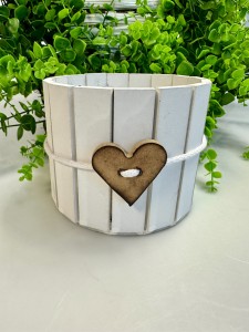 Osłonka biała z serduszkiem 10