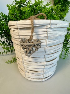 Donica rattanowa biała 20 