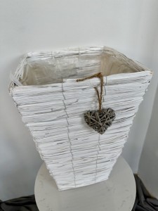 Donica rattanowa biała  50